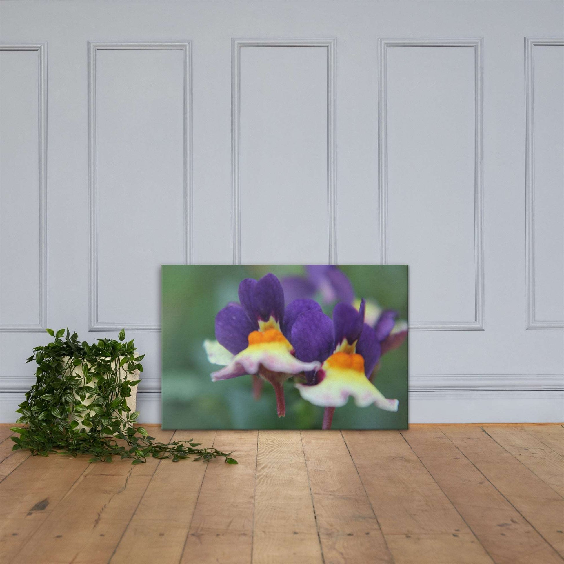 Violet Flower Canvas - Sweet Pea Designs - Gift Shop