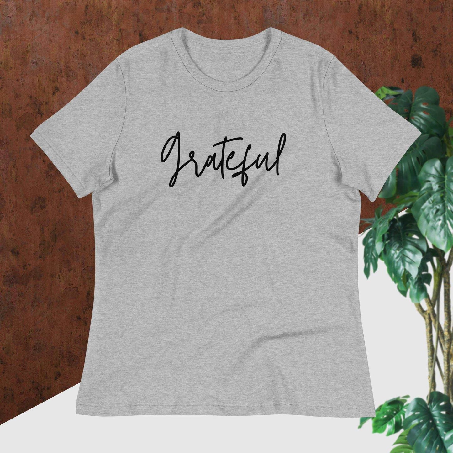 Women's Relaxed T-Shirt - Grateful - Sweet Pea Designs - Gift Shop