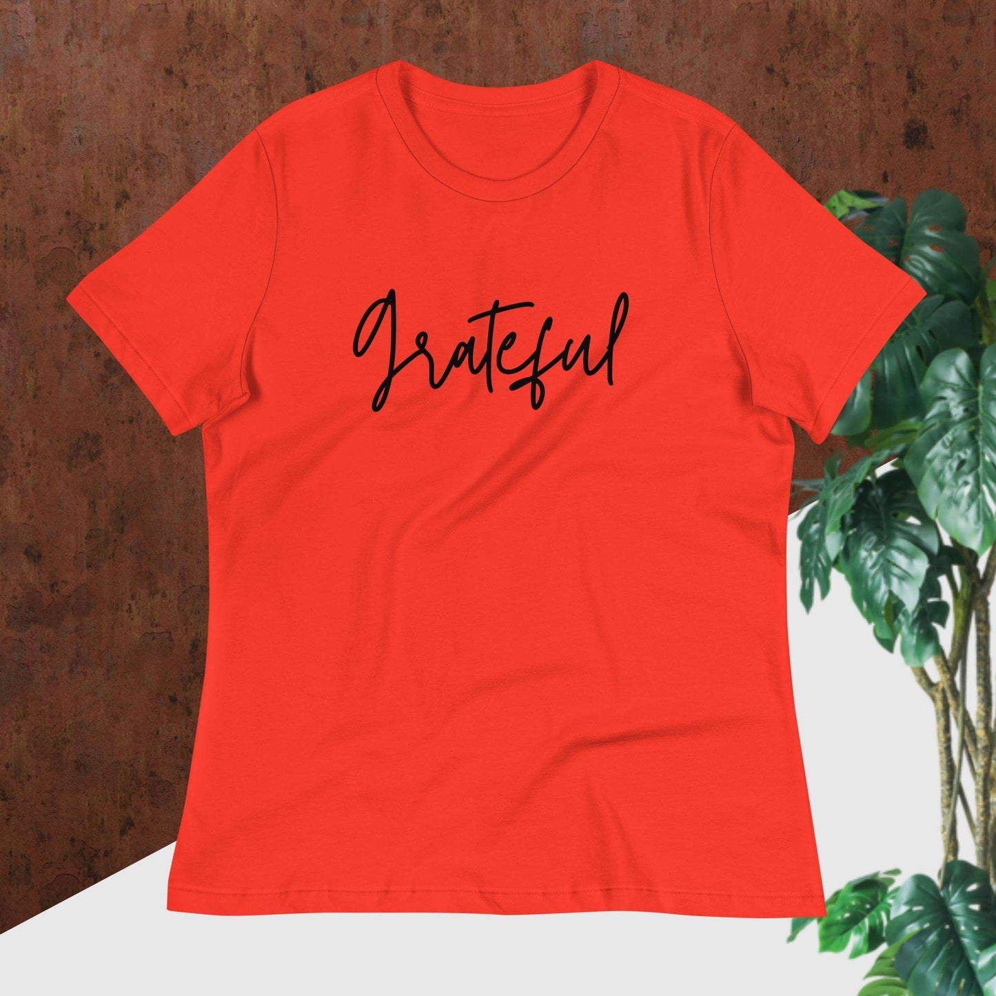 Women's Relaxed T-Shirt - Grateful - Sweet Pea Designs - Gift Shop