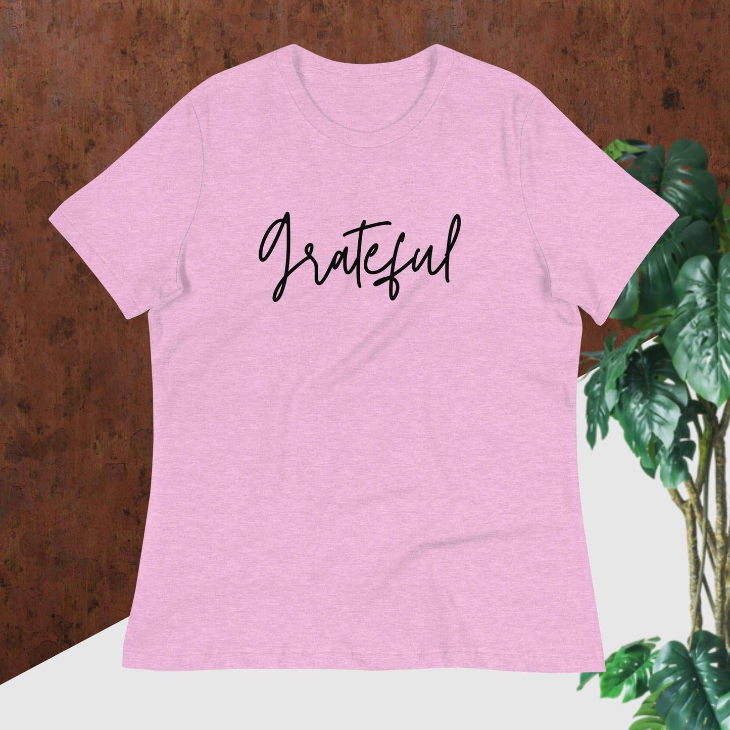 Women's Relaxed T-Shirt - Grateful - Sweet Pea Designs - Gift Shop