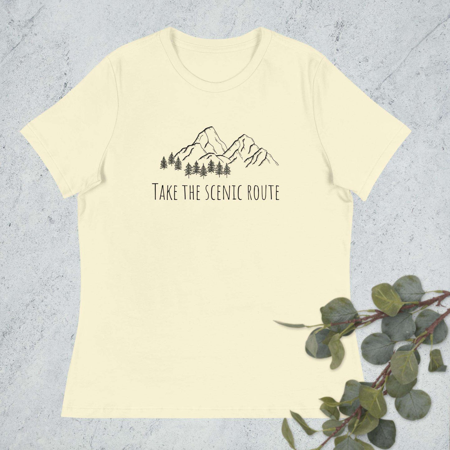 Women's Relaxed T-Shirt - Take The Scenic Route - Sweet Pea Designs - Gift Shop