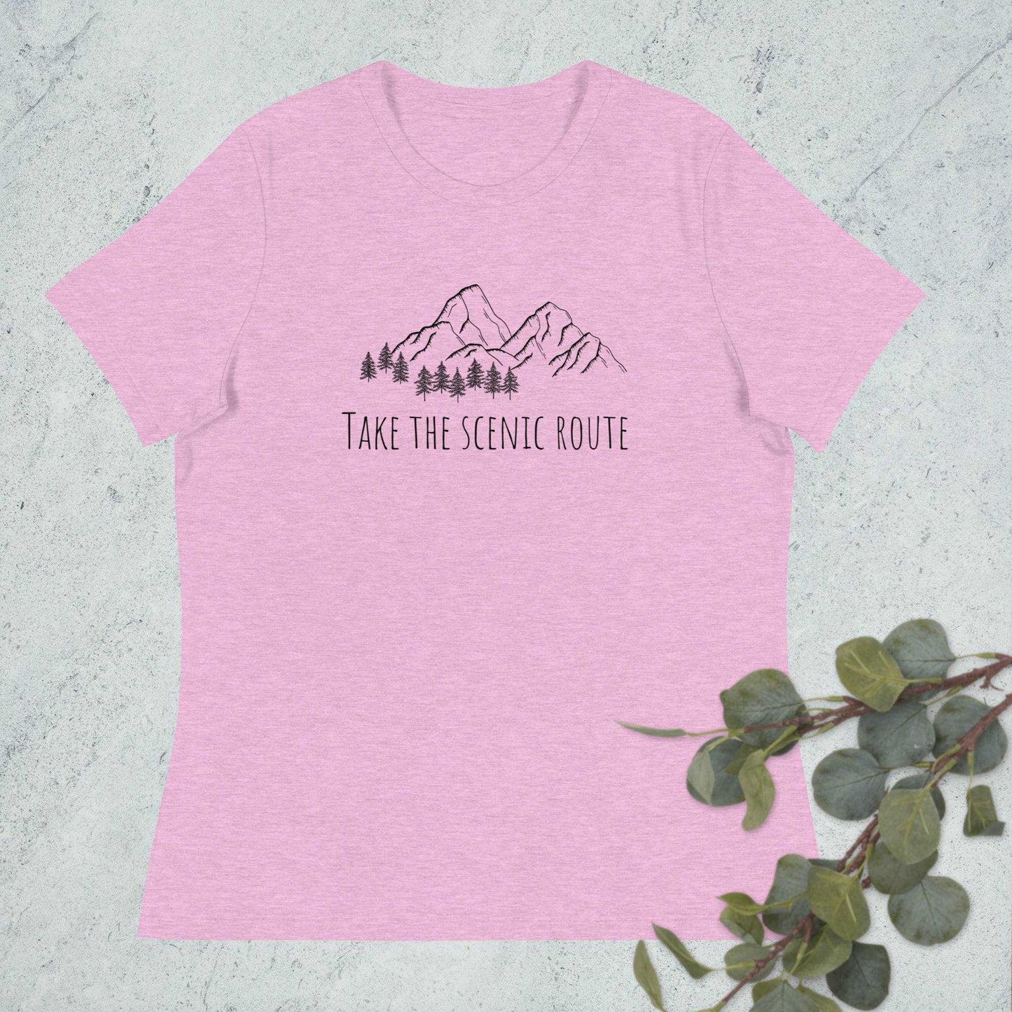 Women's Relaxed T-Shirt - Take The Scenic Route - Sweet Pea Designs - Gift Shop