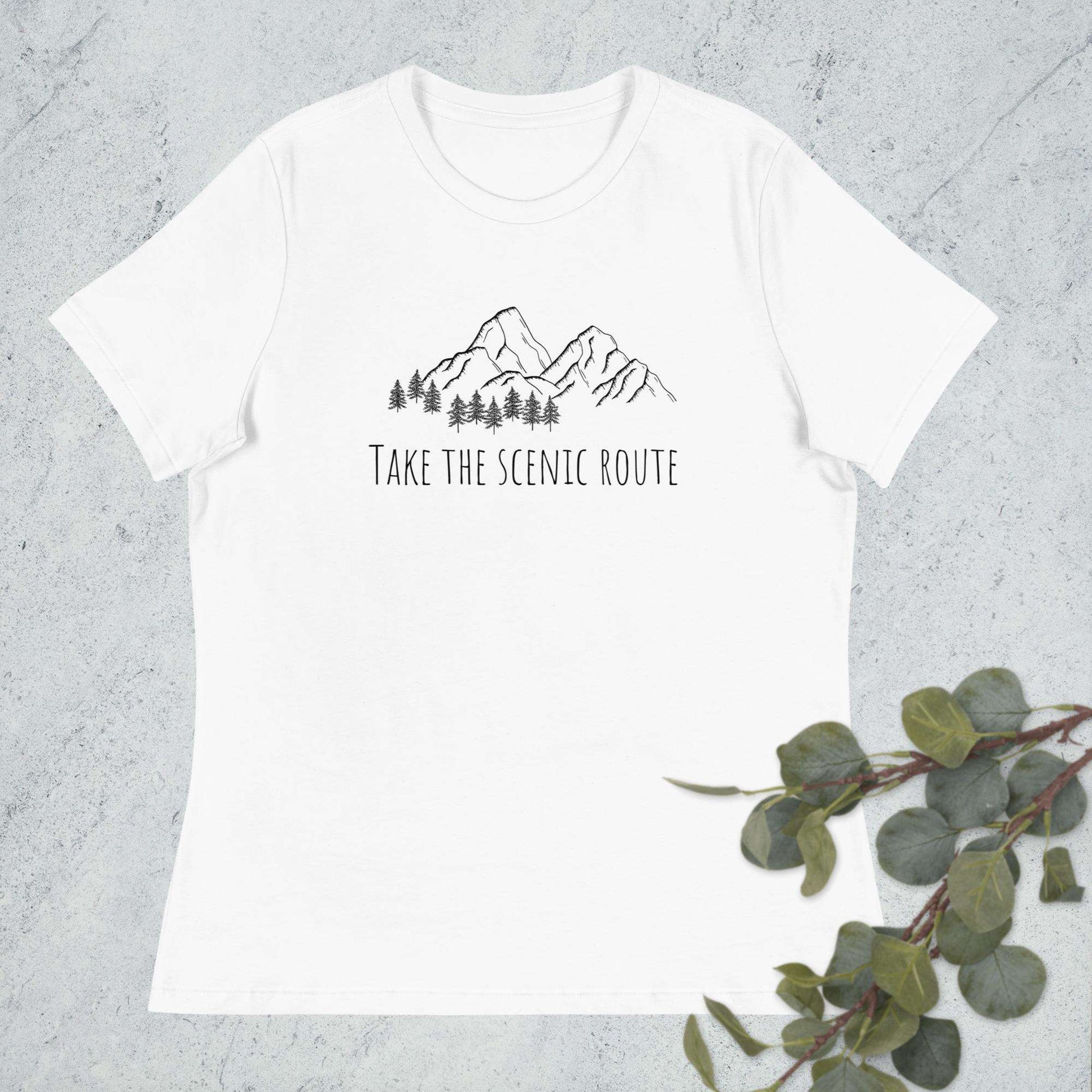 Women's Relaxed T-Shirt - Take The Scenic Route - Sweet Pea Designs - Gift Shop