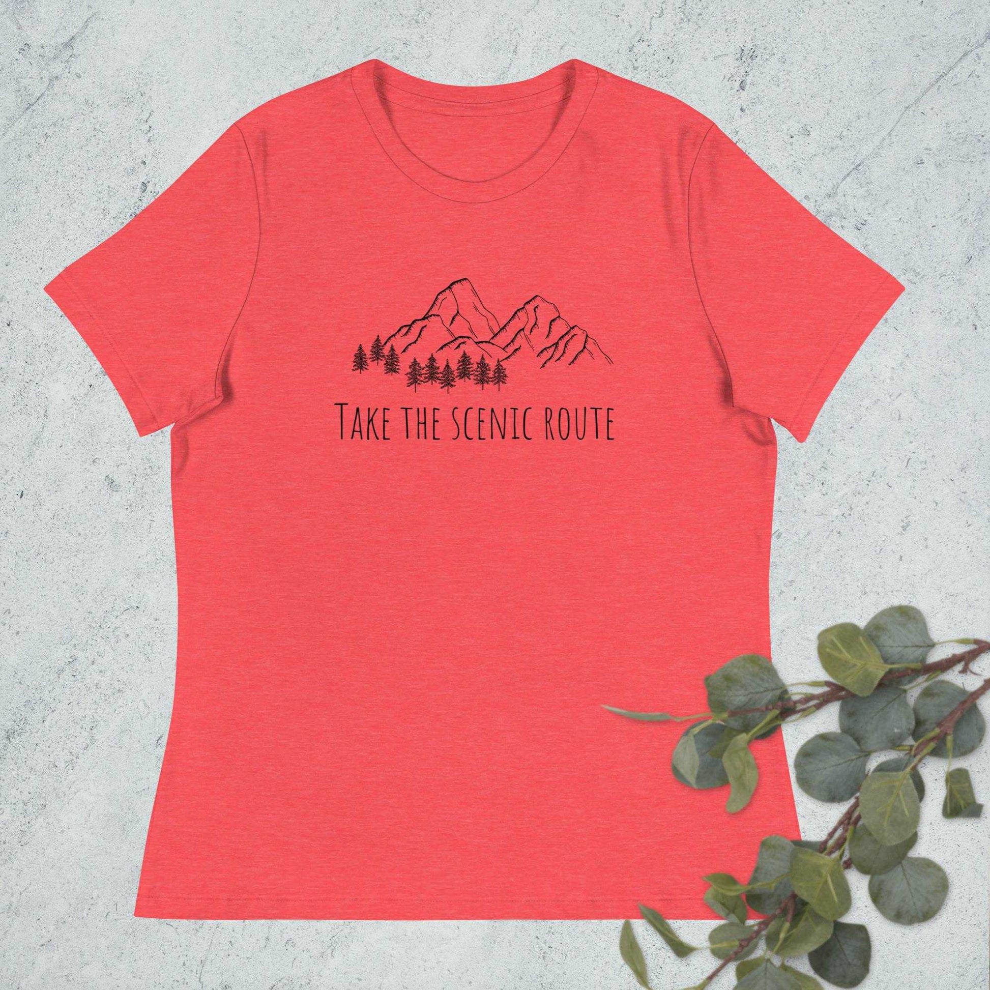 Women's Relaxed T-Shirt - Take The Scenic Route - Sweet Pea Designs - Gift Shop