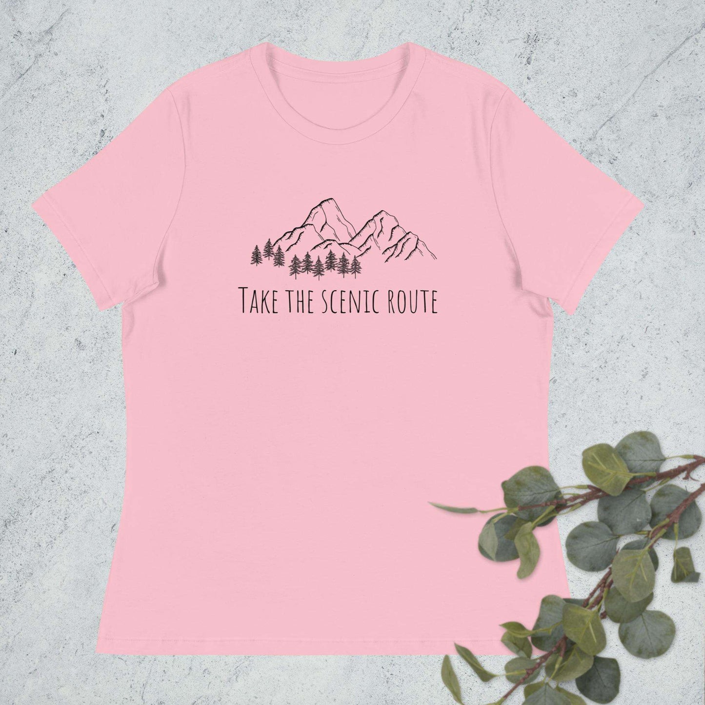 Women's Relaxed T-Shirt - Take The Scenic Route - Sweet Pea Designs - Gift Shop