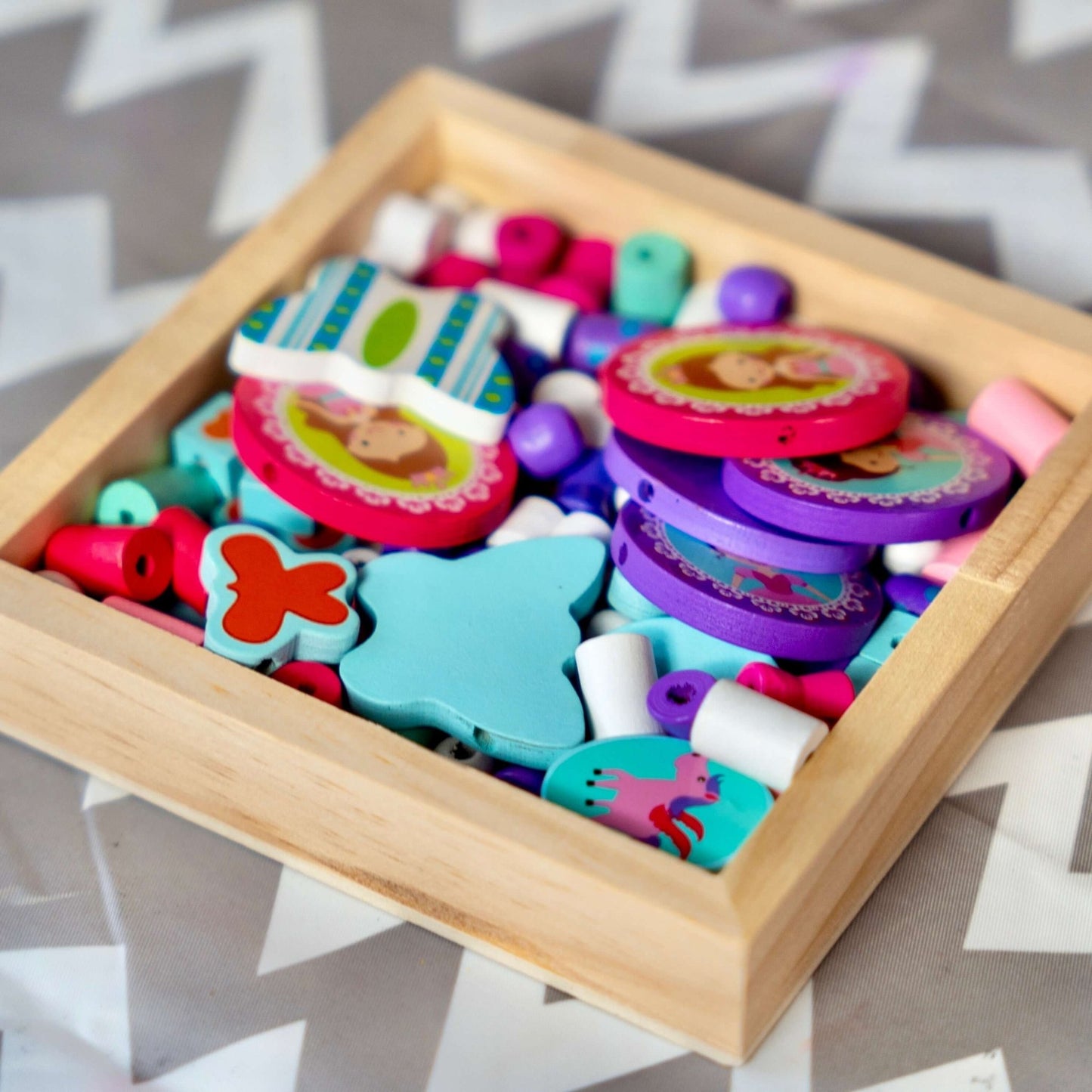 Wooden Bead Princess Necklace - Sweet Pea Designs - Gift Shop