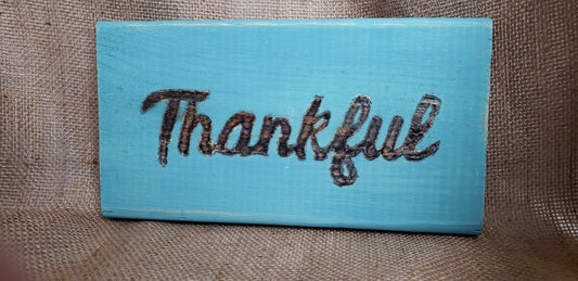 Wooden Sign - Thankful - Sweet Pea Designs - Gift Shop